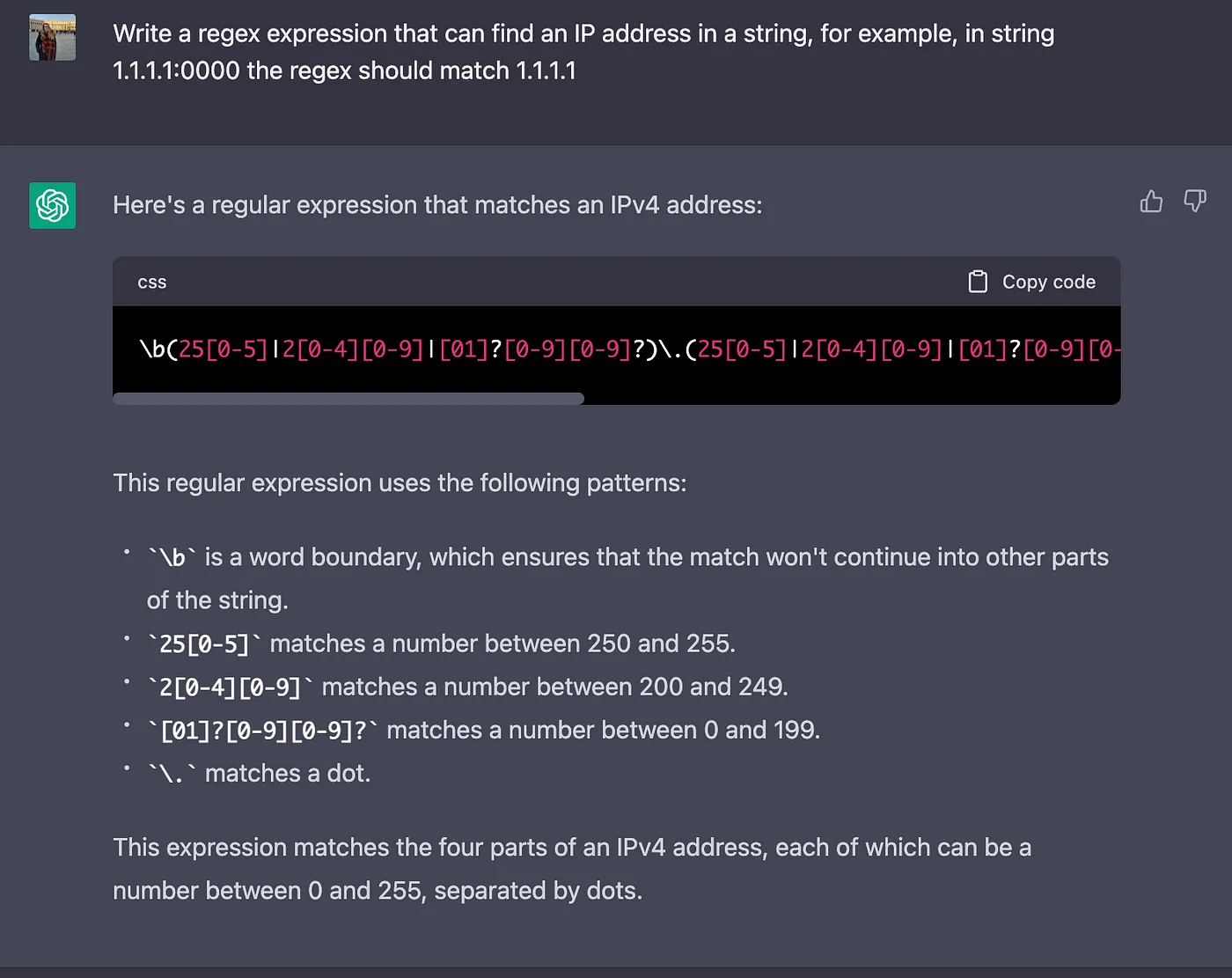 Giving ChatGPT an example of the type of output you want.