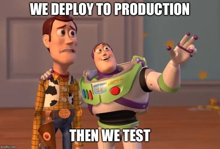 Test in Production Meme