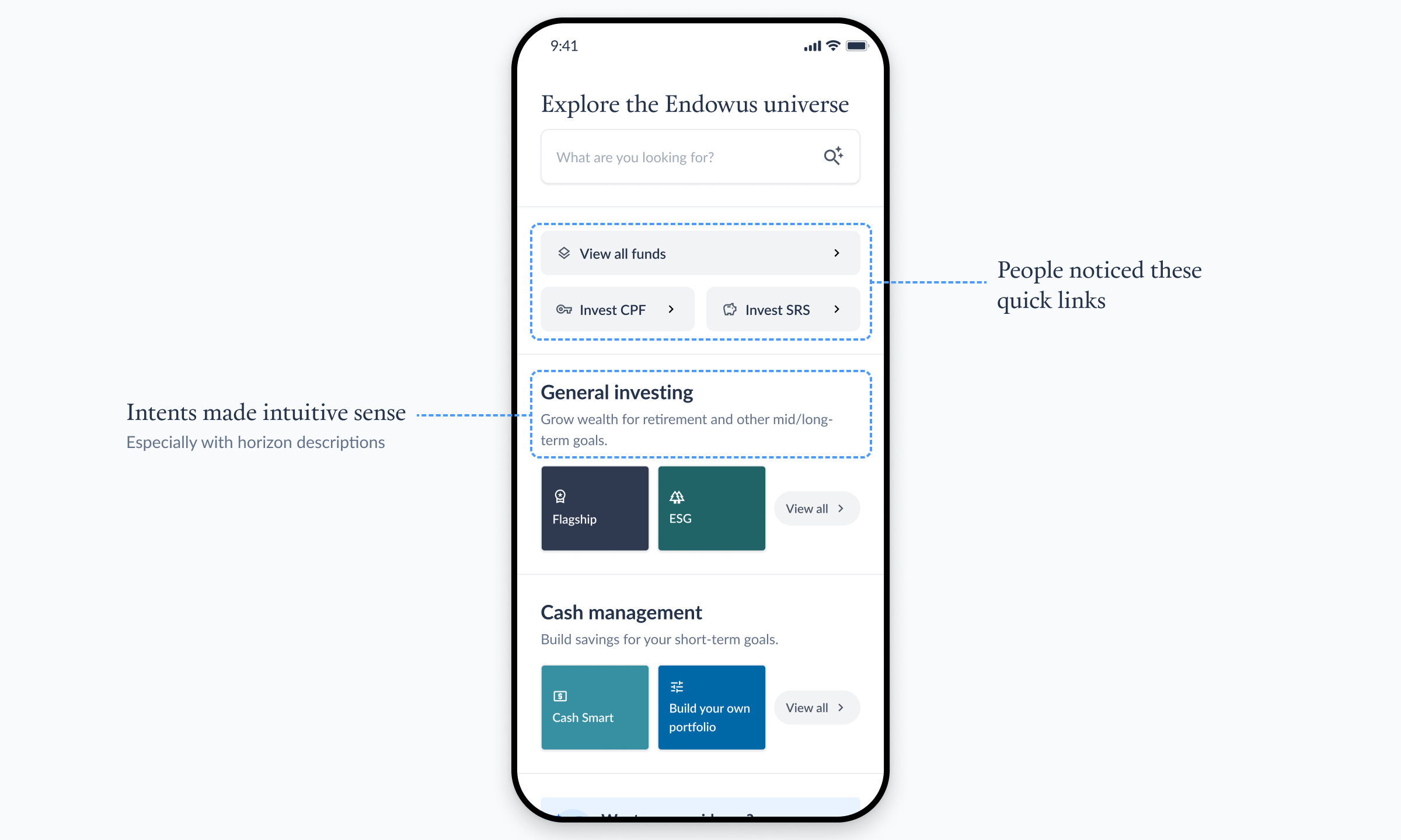 First round of user testing for the Explore redesign